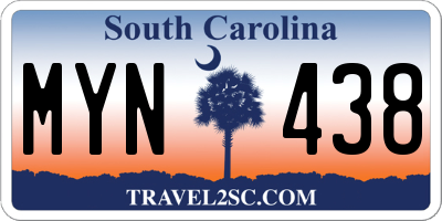 SC license plate MYN438