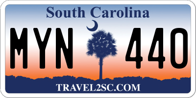 SC license plate MYN440