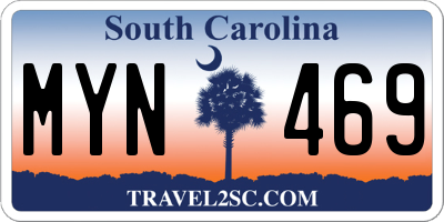 SC license plate MYN469