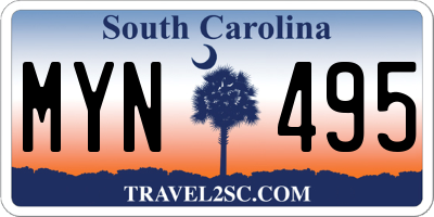 SC license plate MYN495
