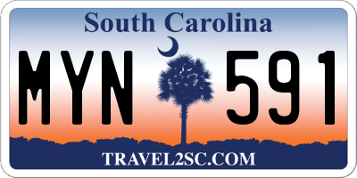 SC license plate MYN591