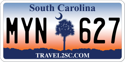 SC license plate MYN627