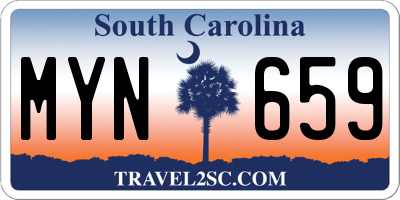 SC license plate MYN659