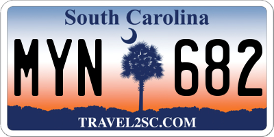 SC license plate MYN682
