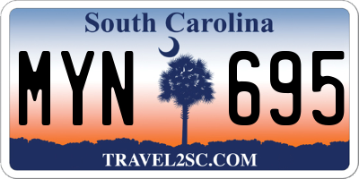 SC license plate MYN695