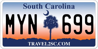 SC license plate MYN699