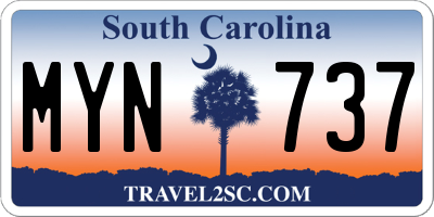 SC license plate MYN737