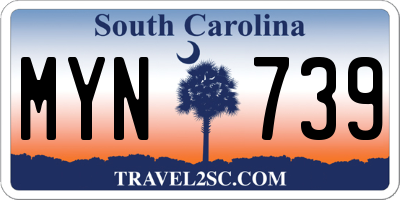 SC license plate MYN739