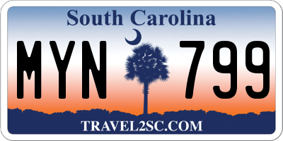 SC license plate MYN799