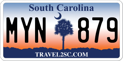 SC license plate MYN879