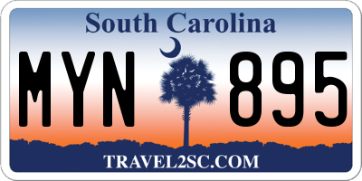 SC license plate MYN895
