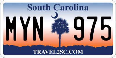 SC license plate MYN975