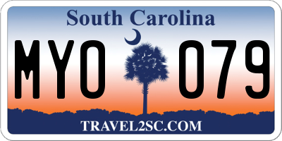 SC license plate MYO079