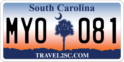SC license plate MYO081