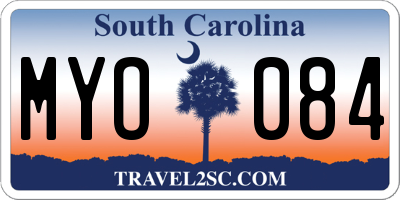 SC license plate MYO084