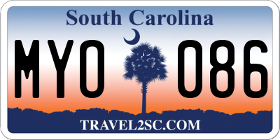 SC license plate MYO086