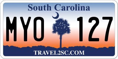 SC license plate MYO127