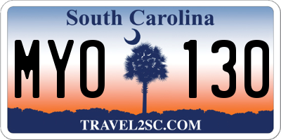 SC license plate MYO130
