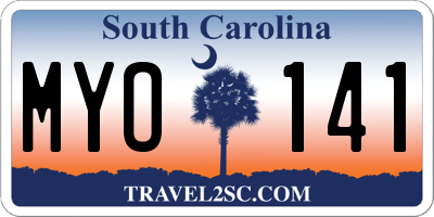 SC license plate MYO141