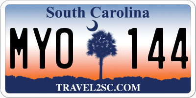 SC license plate MYO144
