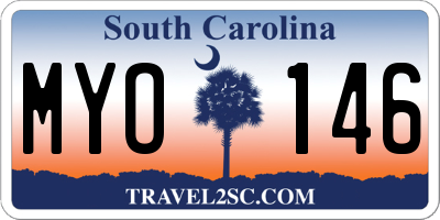 SC license plate MYO146