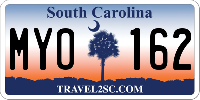 SC license plate MYO162