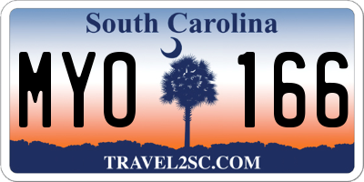 SC license plate MYO166