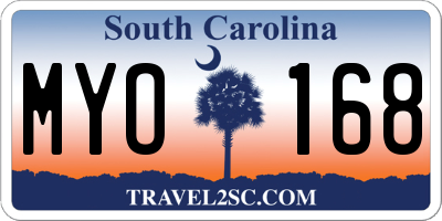 SC license plate MYO168