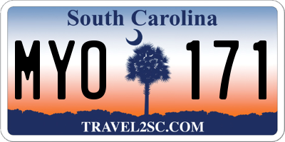 SC license plate MYO171