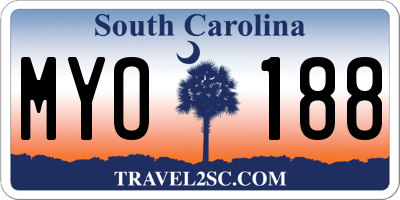 SC license plate MYO188
