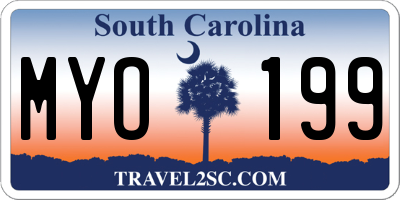 SC license plate MYO199