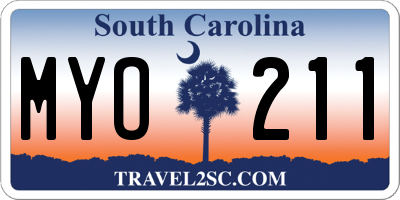 SC license plate MYO211