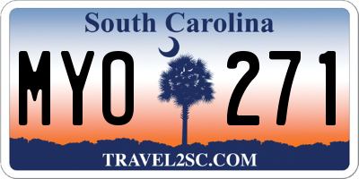 SC license plate MYO271
