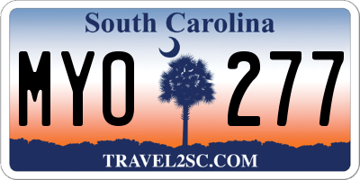 SC license plate MYO277
