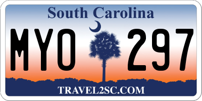 SC license plate MYO297