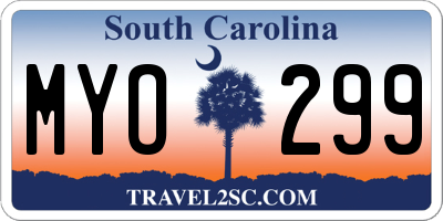 SC license plate MYO299