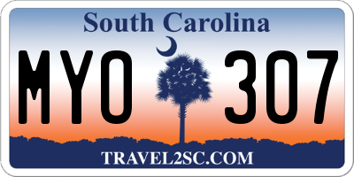 SC license plate MYO307