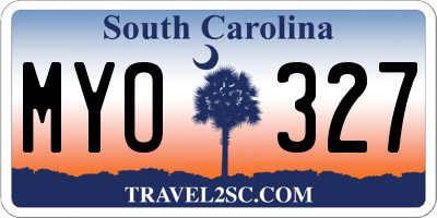 SC license plate MYO327