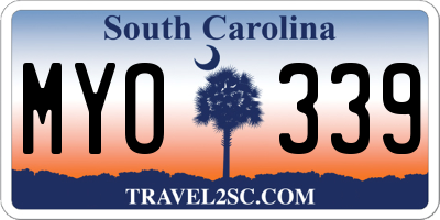 SC license plate MYO339