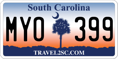 SC license plate MYO399