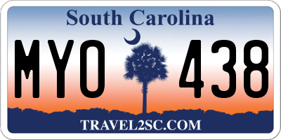 SC license plate MYO438