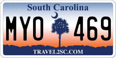 SC license plate MYO469