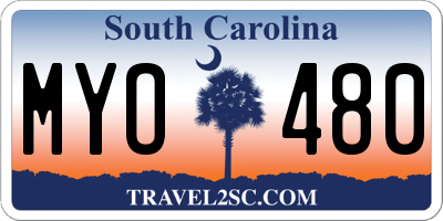 SC license plate MYO480