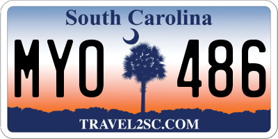 SC license plate MYO486