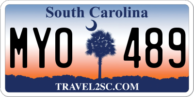 SC license plate MYO489