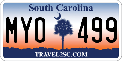 SC license plate MYO499