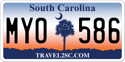 SC license plate MYO586