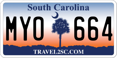 SC license plate MYO664