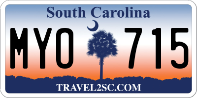 SC license plate MYO715