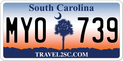 SC license plate MYO739